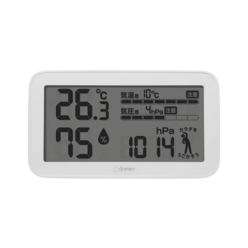 dretec ドリテック 気圧が測れる温湿度計 ホワイト O-707WT dretec ドリテック 気圧が測れる温湿度計 ホワイト O-707WT