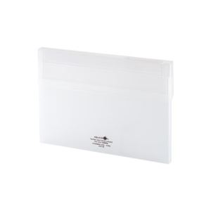 （まとめ）LIHITLAB コングレスケース薄型 A-5035-1 乳白【×10セット】