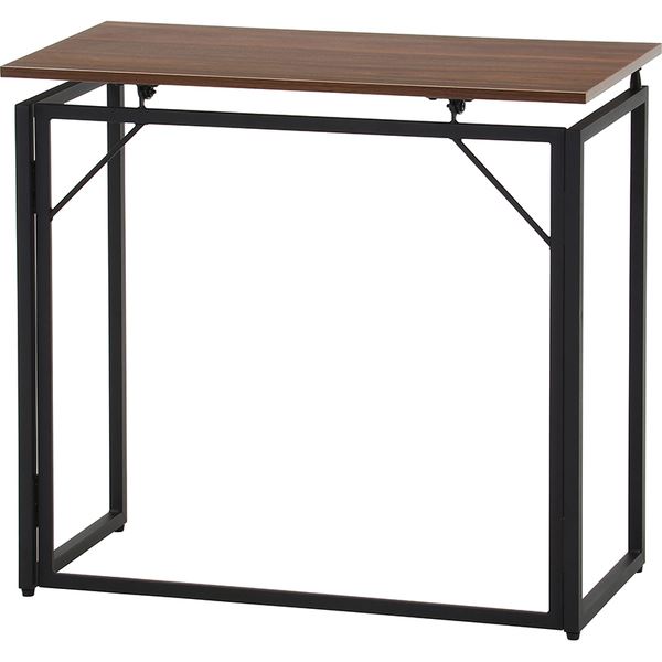 フォールディングデスク 約幅80×40cm BR ブラウン 完成品【代引不可】【日時指定不可】