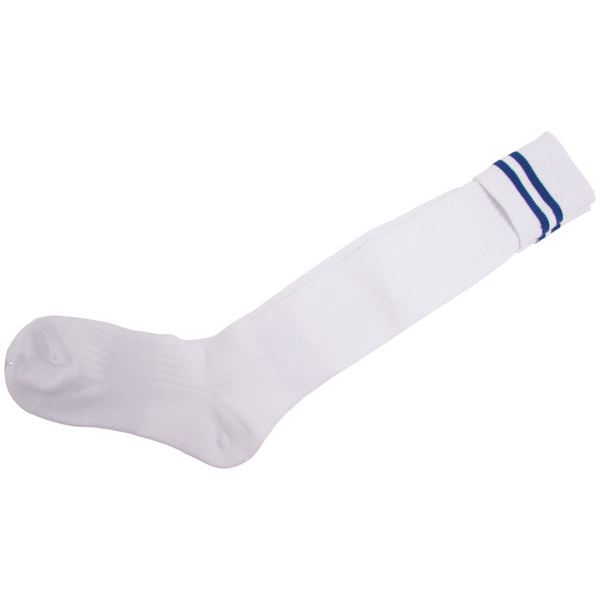 ZETT(ゼット) 【3本組】サッカーストッキング (2 本ライン ) ZFS2000 ホワイト×ブルー 19-21