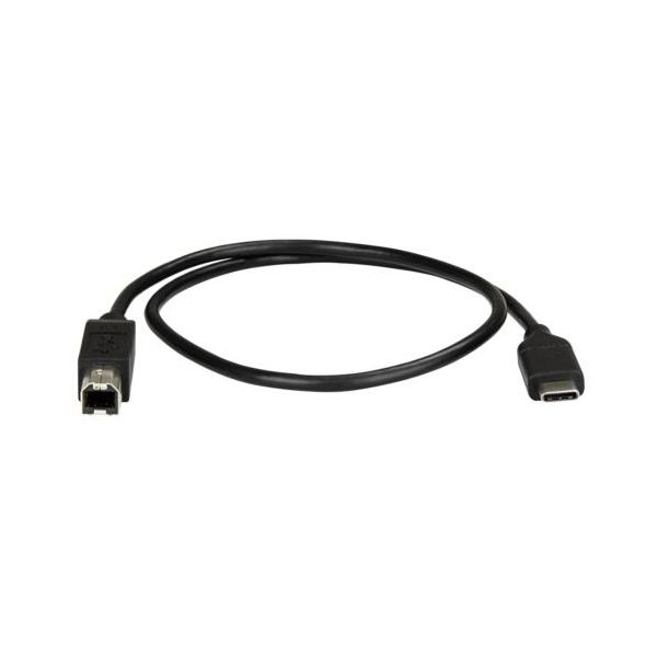 StarTech.com USB2.0 プリンターケーブル タイプB（オス）-TypeC（オス） 0.5m ブラックUSB2CB50CM 1本 3