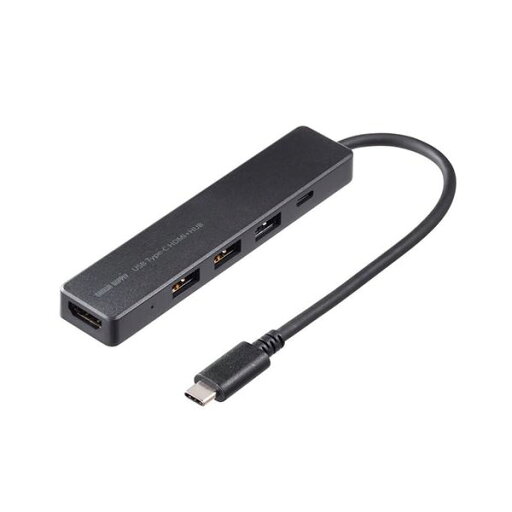 サンワサプライ HDMIポート付 USB Type-Cハブ USB-5TCH15BK サンワサプライ HDMIポート付 USB Type-Cハブ USB-5TCH15BK