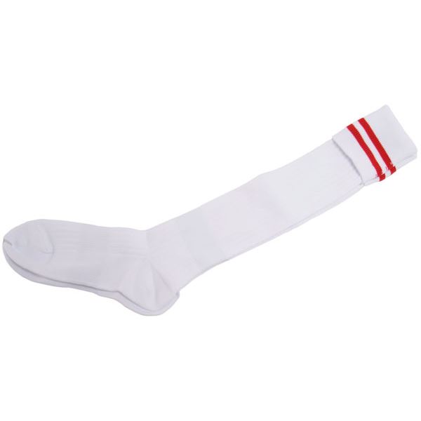 ZETT(ゼット) 【3本組】サッカーストッキング (2 本ライン ) ZFS2000 ホワイト×レッド 22-24