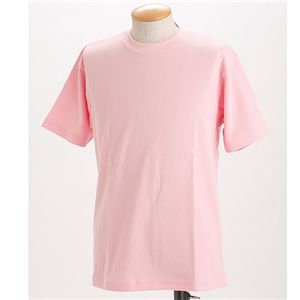 〔2枚セット〕 ドライメッシュ Tシャツ 3Lサイズ ホワイト + ソフトピンク 裏生地 綿100% 半袖 ティーシャツ tシャツ