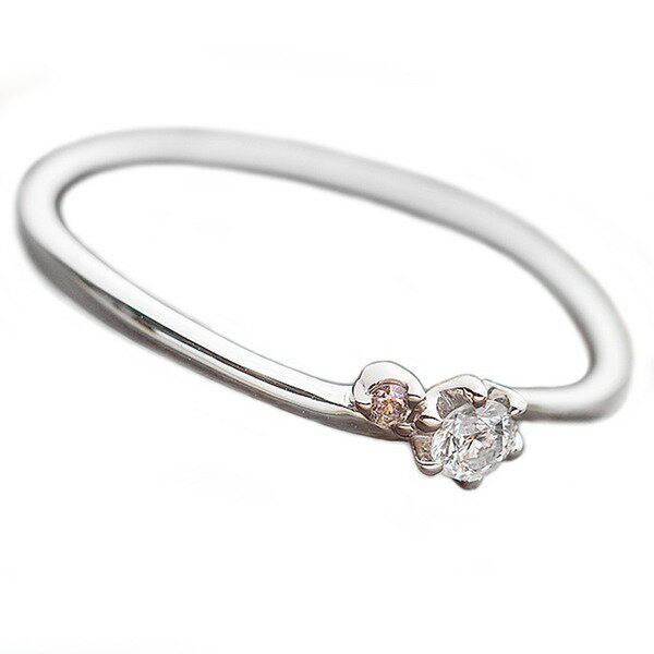 ダイヤモンド リング ダイヤ ピンクダイヤ 合計0.06ct 9号 プラチナ Pt950 指輪 ダイヤリング 鑑別カード付き(4)