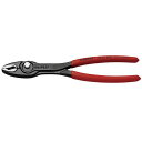 KNIPEX クニペックス スリップジョイントプライヤー ツイングリップ プラスチックコーティング 全長200mm パック入 8201-200SB