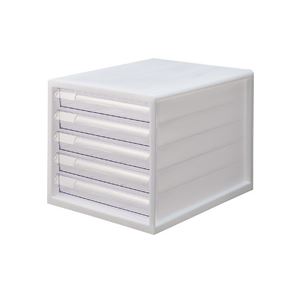 レターケース A4 浅5段 ホワイト