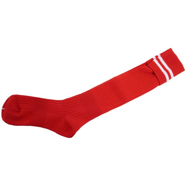 ZETT(ゼット) 【3本組】サッカーストッキング (2 本ライン ) ZFS2000 レッド×ホワイト 27-29