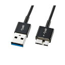 【5個セット】 サンワサプライ USB3.0マイクロケーブル(A-MicroB) 0.3m 超ごく細 KU30-AMCSS03KX5