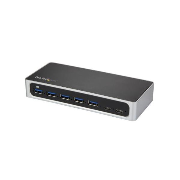 StarTech.com 7ポートUSB-C接続ハブ USB-A×5口/C×2口 USB 3.0準拠 ブラック&シルバーHB30C5A2CSC 1個【日時指定不可】