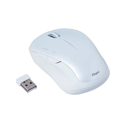 Digio デジオ 無線5ボタンBlueLEDマウス ホワイト MUS-RKF118W Digio デジオ 無線5ボタンBlueLEDマウス ホワイト MUS-RKF118W