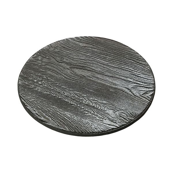 ヤマコー 用美 業務用 陶器・黒杉プレート (丸) yamaco28060