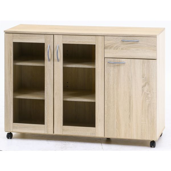 キッチン収納キャビネット 約115×40cm 組立品【代引不可】【日時指定不可】