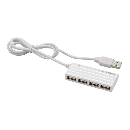 Digio2 USB2.0 4ポートハブ 80cm UH-2624W ホワイト【日時指定不可】 Digio2 USB2.0 4ポートハブ 80cm UH-2624W ホワイト【日時指定不可】