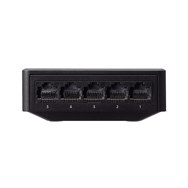 エレコム1000BASE-T対応 スイッチングハブ 5ポート プラスチック筐体 ブラック RoHS指令準拠（10物質）EHC-G05PA4-B 1個