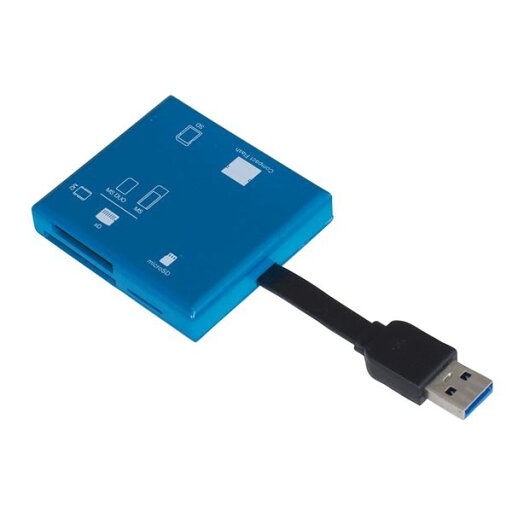Digio2 USB3.2Gen1 マルチカードリーダー CRW-37M87BL ブルー【日時指定不可】 Digio2 USB3.2Gen1 マルチカードリーダー CRW-37M87BL ブルー【日時指定不可】