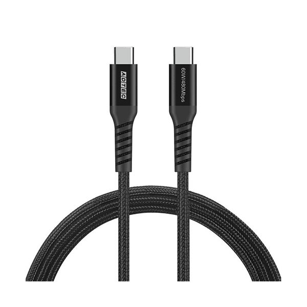 （まとめ） アドテックType-C to C ケーブル （PD60W／480Mbps） 1.0m ブラック APC-V1006CC-U2-BK1本 ..