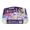 (まとめ)ラクラク取付 三角ラビレットL ミルキーホワイト【×2セット】 (小動物用品/トイレ・砂・シーツ)