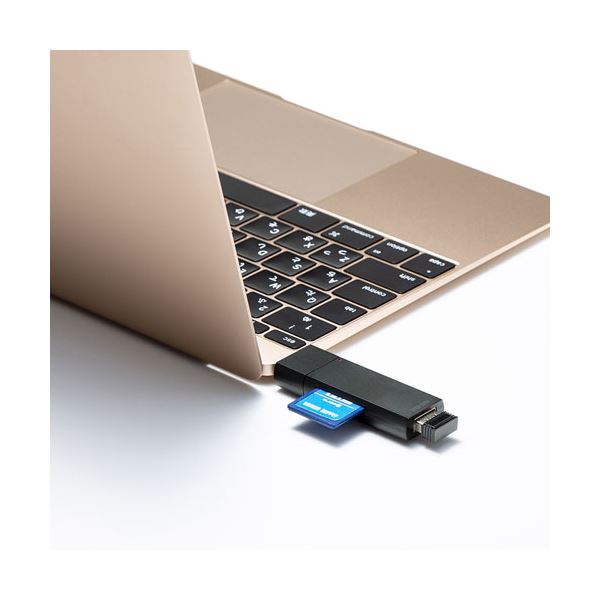 【5個セット】 サンワサプライ Type-Cコンパクトカードリーダー(USB 1ポート付き) ADR-3TCMS7BKNX5