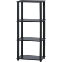 4段ラック BR×BK ブラウン×ブラック 組立品【代引不可】【日時指定不可】(3)