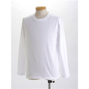 長袖 Tシャツ XL ホワイト ユニセックス 綿100% 吸水性 柔らかい ロンT 長袖Tシャツ ロンティ ロングスリーブ