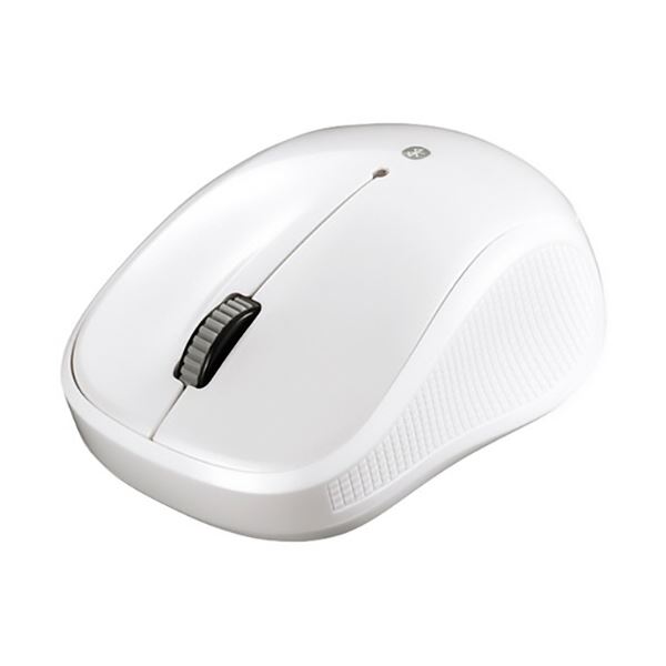（まとめ）バッファロー BluetoothBlueLED 静音 3ボタンマウス ホワイト BSMBB100WH 1個【×3セット】