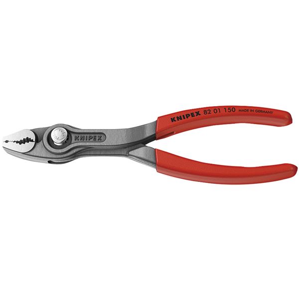 KNIPEX クニペックス TwinGripツイングリップ スリップジョイント プライヤー 150mm プラスティックコーティングハンドル パッケージ入 8201-150SB【日時指定不可】