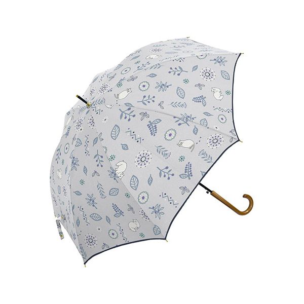 三国 MKN シルバーコーティング雨晴兼用60cmジャンプ傘 kasvi&CAT グレー S1711503