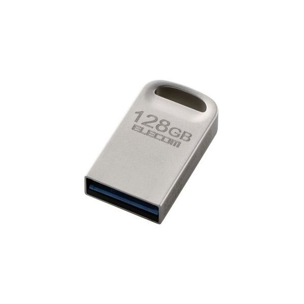 エレコム USB3.2対応超小型USBメモリ MF-SU3A128GSV シルバー