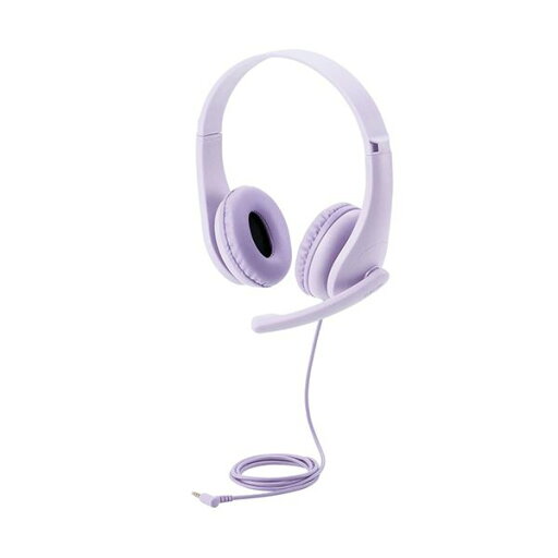 エレコム子ども用ヘッドセット 有線 4極ミニプラグ 両耳 マイクアーム付 パープル HS-KD01TPL 1個【日時指定不可】 エレコム子ども用ヘッドセット 有線 4極ミニプラグ 両耳 マイクアーム付 パープル HS-KD01TPL 1個【日時指定不可】