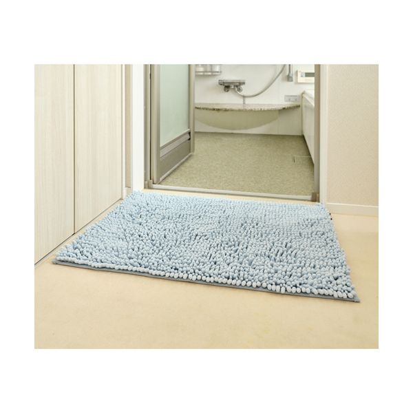 山崎産業 SUSU抗菌ストロングW バスマットEC XL 約55×80cm ブルー 1枚【日時指定不可】