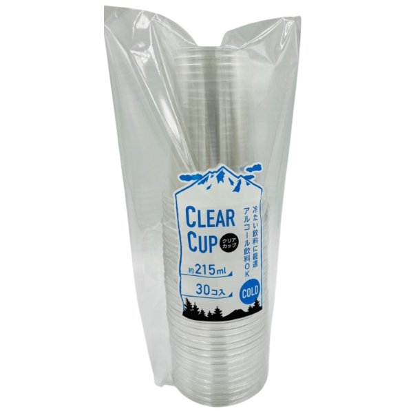 【10個セット】ヒラノトレーディング クリアーカップ 215ml 30個