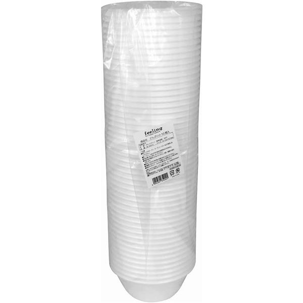 〔5個セット〕 使い捨て容器 食品容器 約直径13.4cm どんぶり 小 50個入 feeling プラスチック容器 テイクアウト 弁当 飲食店 祭