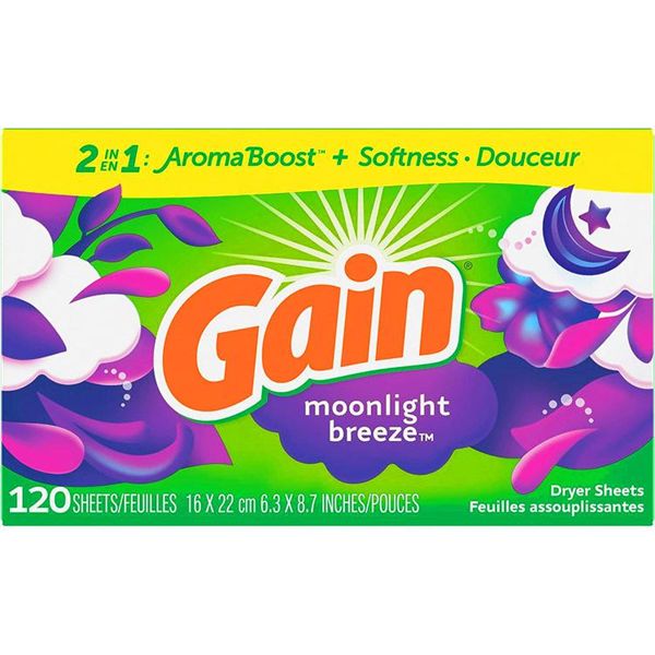 （まとめ）GAIN 乾燥機用柔軟シート ムーンライトブリーズ 120枚【×3セット】