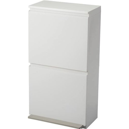 アスベル 分別ペダル2段ワイド 40L ホワイト アスベル 分別ペダル2段ワイド 40L ホワイト