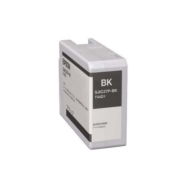 (まとめ) EPSON エプソン SJIC37P-BK インクカートリッジ ブラック(純正品) 【×3セット】【日時指定不可】
