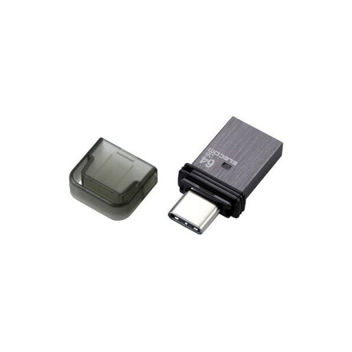 エレコム キャップ式USB Type-C(TM)メモリ ブラック MF-CAU32064GBK エレコム キャップ式USB Type-C(TM)メモリ ブラック MF-CAU32064GBK