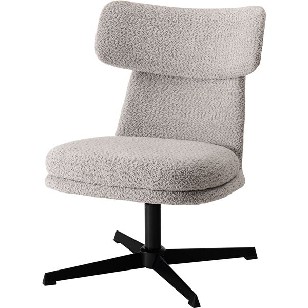 ラウンジチェア ライトグレー （約W55×D68×H80×SH40cm） 組立式