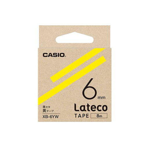【5個セット】 カシオ計算機 Lateco 詰め替え用テープ 6mm 黄テープ 黒文字 XB-6YWX5 【5個セット】 カシオ計算機 Lateco 詰め替え用テープ 6mm 黄テープ 黒文字 XB-6YWX5