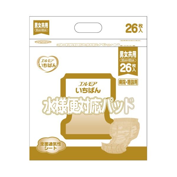 カミ商事 いちばん水様便対応パッド病院施設用26枚1P