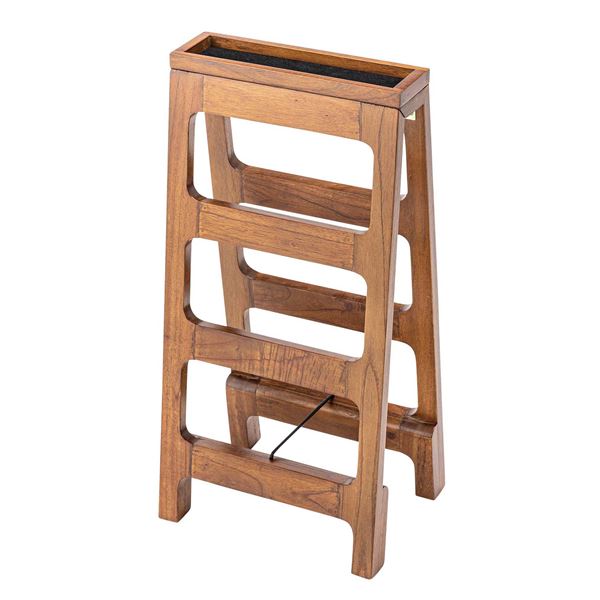 シューズラック 下駄箱 3段 約幅32×奥行25×高さ65.5cm ブラウン 木製 折りたたみ式 完成品 玄関 エントランス 入口(3)