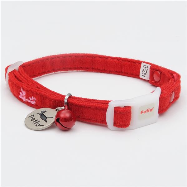 （まとめ）CAT COLLAR フットソフティカラー レッド【×3セット】 (猫用品/首輪)