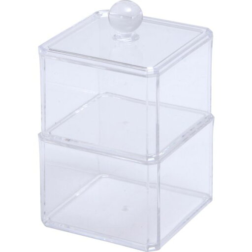 PSコスメ収納 蓋つき小物入れ2段【代引不可】【日時指定不可】 PSコスメ収納 蓋つき小物入れ2段【代引不可】【日時指定不可】