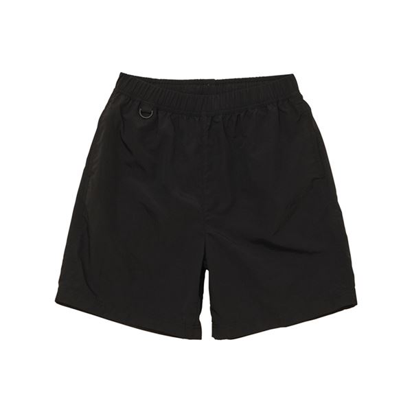 ナイロン イージーショーツ 短パン L ブラック ファスナー付き ポリエステル アウトドア レジャー タウンユース 夏物 衣類【日時指定不可】