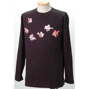 語れる立体和柄ロングTシャツ S-148M8／七匹金魚 L(NP)(4)