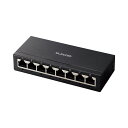 エレコム スイッチングハブ EHC-G08MA-B【日時指定不可】