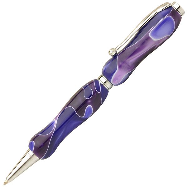 アクリルボールペン/文房具 【カシスパープル Purple】 クロスタイプ 芯：0.7mm 日本製 文具 オフィス用品 『Marble Pen』