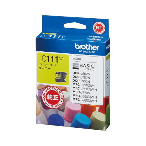 (まとめ) ブラザー BROTHER インクカートリッジ イエロー LC111Y 1個 【×4セット】【日時指定不可】 (まとめ) ブラザー BROTHER インクカートリッジ イエロー LC111Y 1個 【×4セット】【日時指定不可】