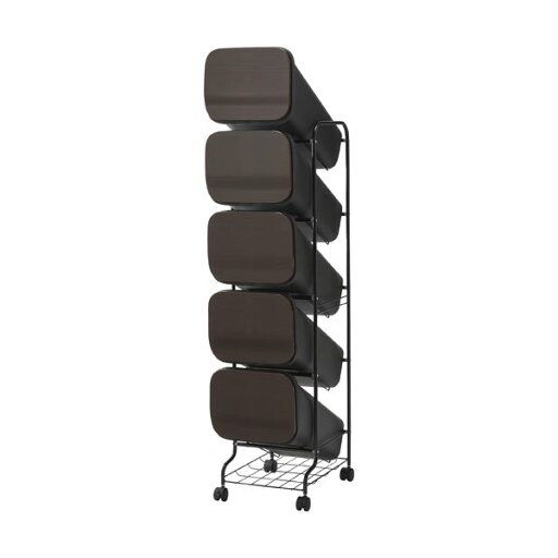 スタンド式 ダストボックス/ゴミ箱 【ウッド 19L×5段】 木目調 高さ147cm キャスター付き 『スムース』【代引不可】【日時指定不可】 スタンド式 ダストボックス/ゴミ箱 【ウッド 19L×5段】 木目調 高さ147cm キャスター付き 『スムース』【代引不可】【日時指定不可】