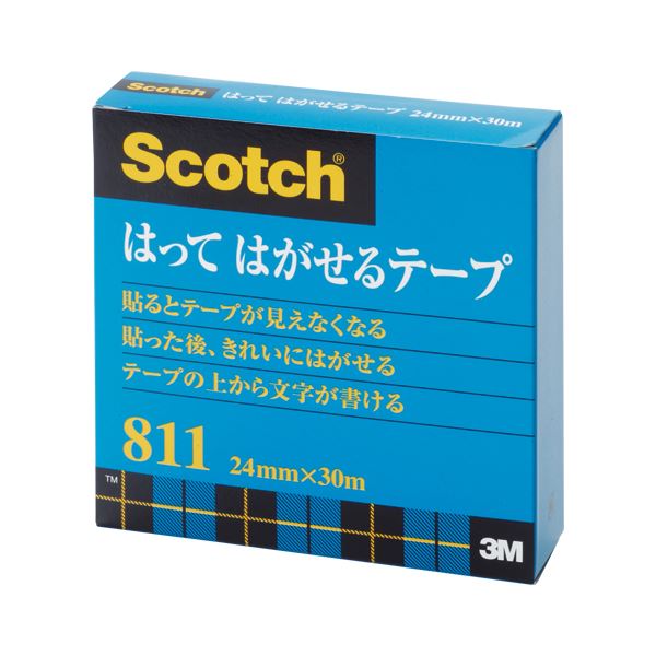 ■商品内容※この商品は下記内容×3セットでお届けします。■商品スペック●巻芯径：76mm ●テープ厚：0.051mm ●材質：基材=アセテートフィルム製，粘着剤=アクリル系 ●簡易カッター付 ●寸法：幅24mm×長30m■送料・配送についての注意事項●本商品の出荷目安は【1 - 4営業日　※土日・祝除く】となります。●お取り寄せ商品のため、稀にご注文入れ違い等により欠品・遅延となる場合がございます。●本商品は仕入元より配送となるため、沖縄・離島への配送はできません。[ 811-3-24 ]